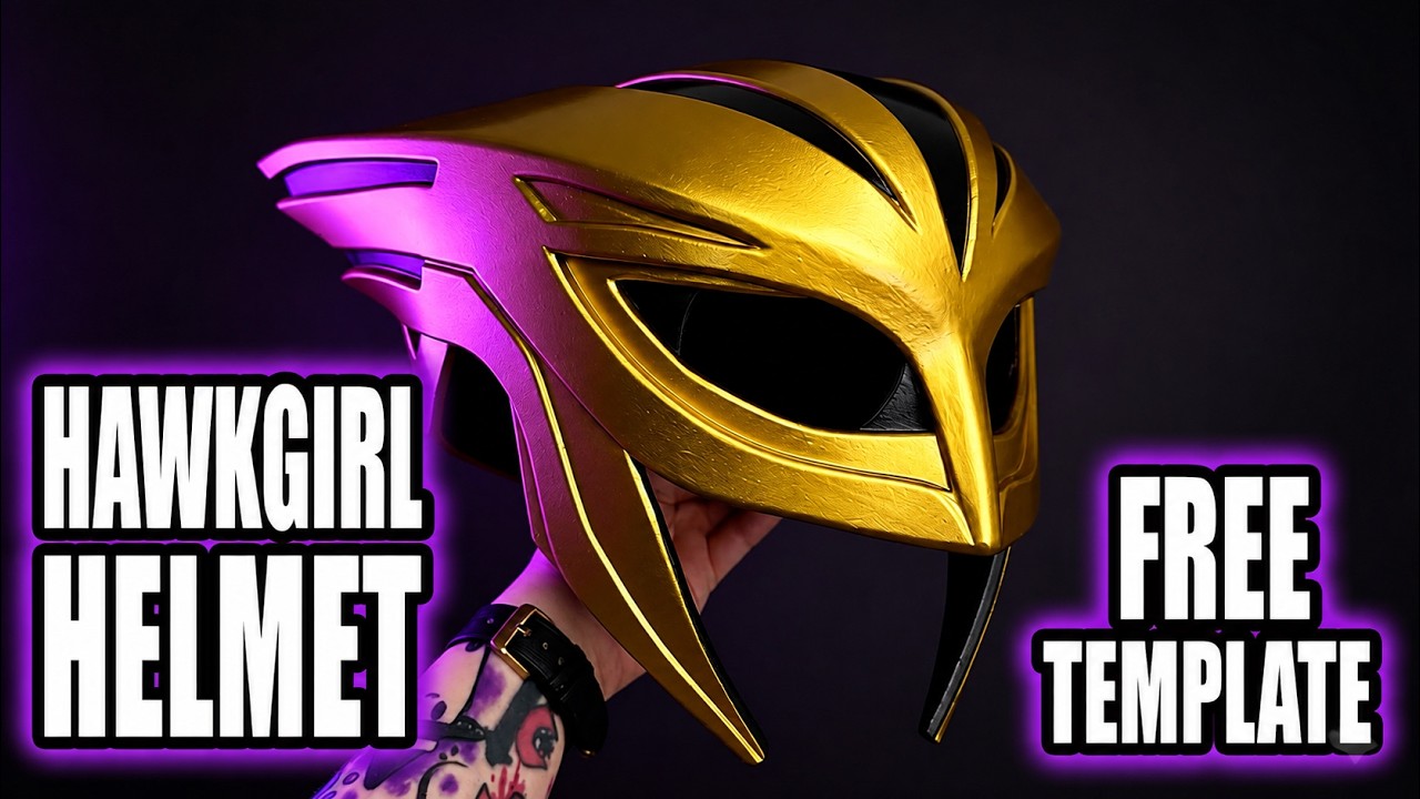 How to Make Hawkgirl’s Helmet from EVA Foam [FREE TEMPLATE]