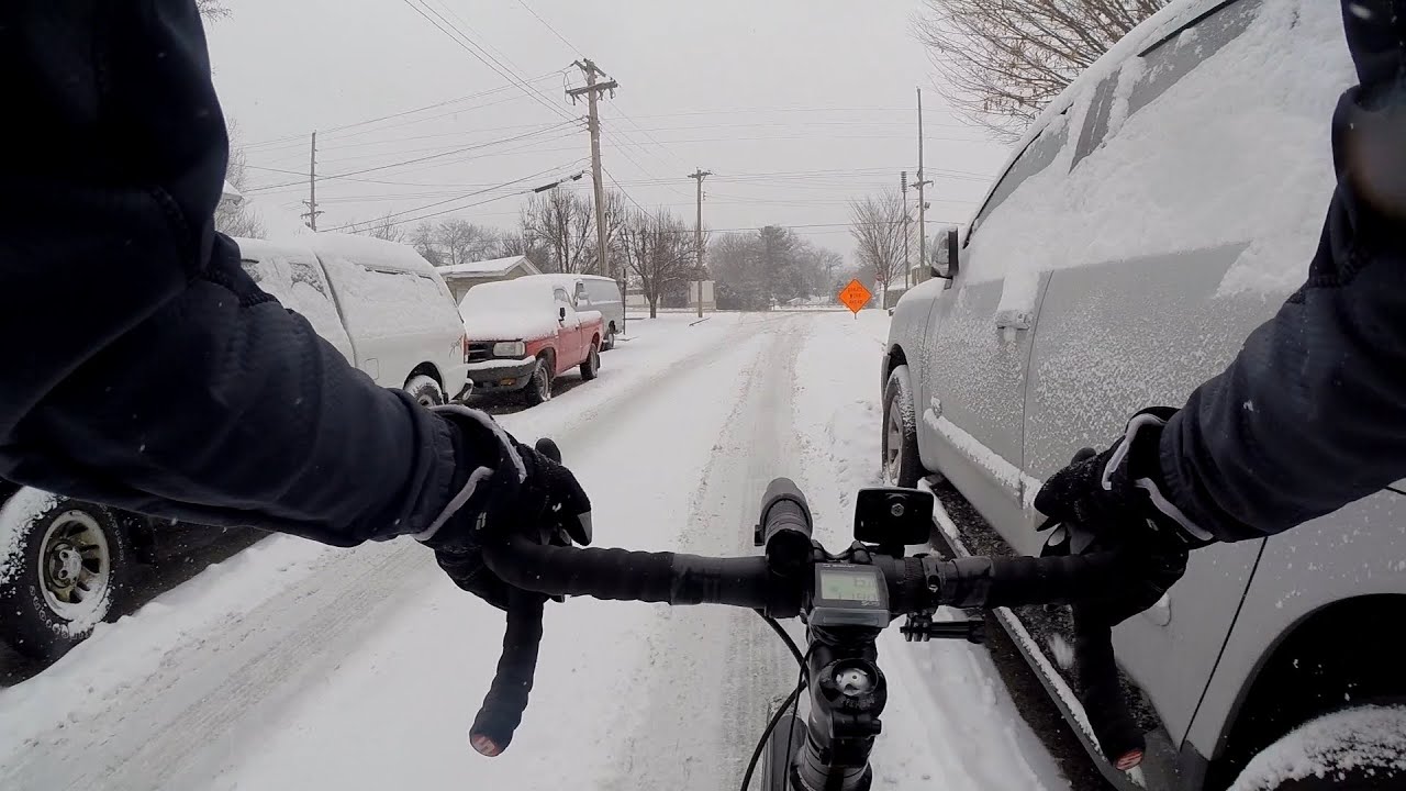 My First Snowy Bicycle Commute To Work Winter 2015 Bike Blogger