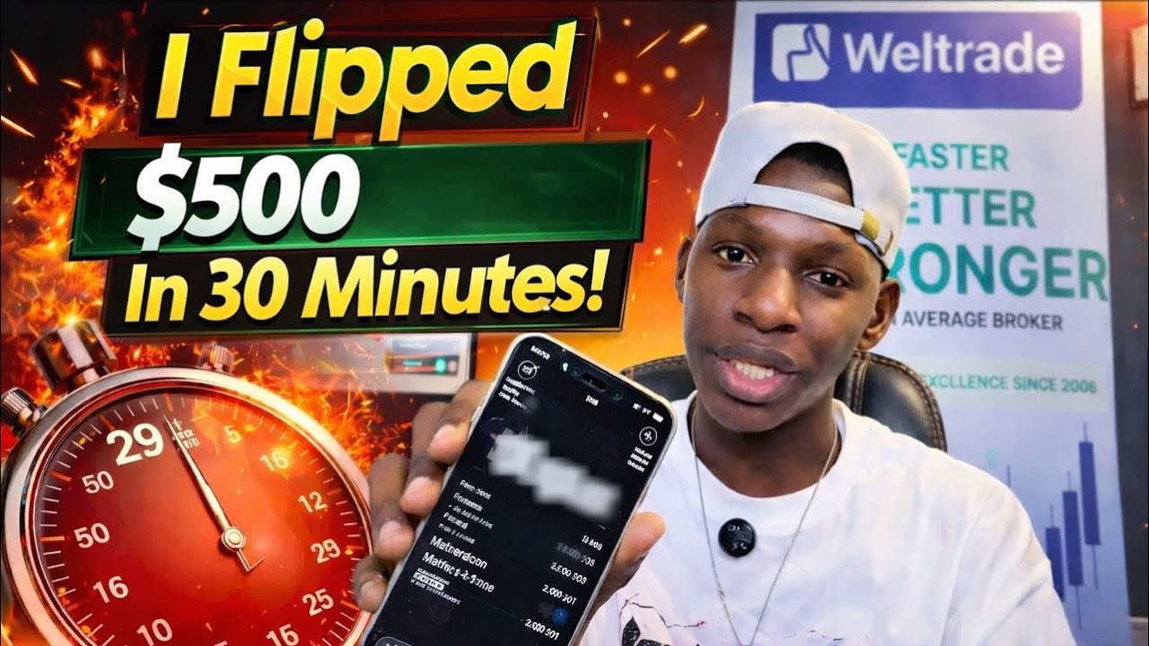 30 mins stopwatch of trading a $500 account using BOR strategy 