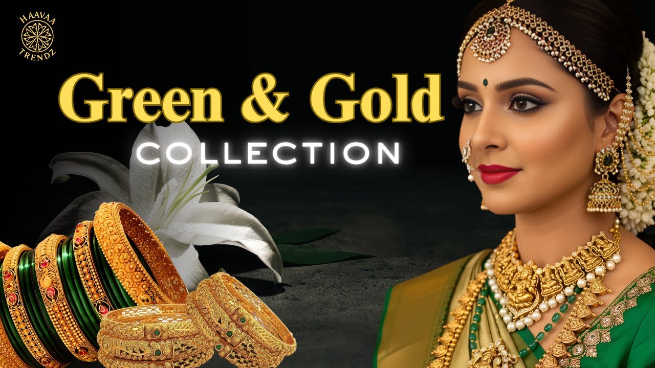 Bridal Green Bangles #6 | Traditional Hirva Chuda for Brides |  Haavaa Trendz
