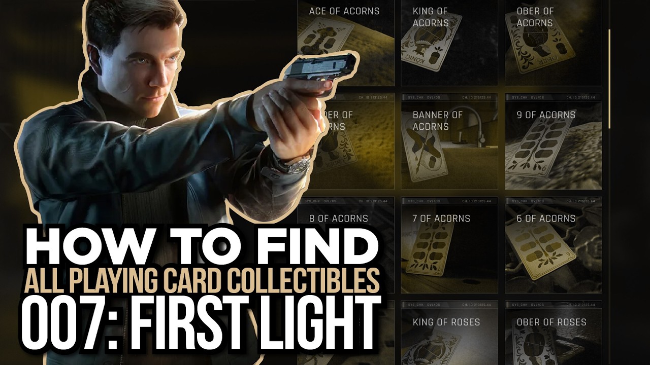 007 First Light: все расположения карт (Игральные карты)
