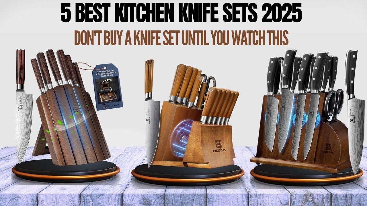 5 Best Kitchen Knife Sets 2025👨‍🍳 (ULTIMATE Buyer's Guide)