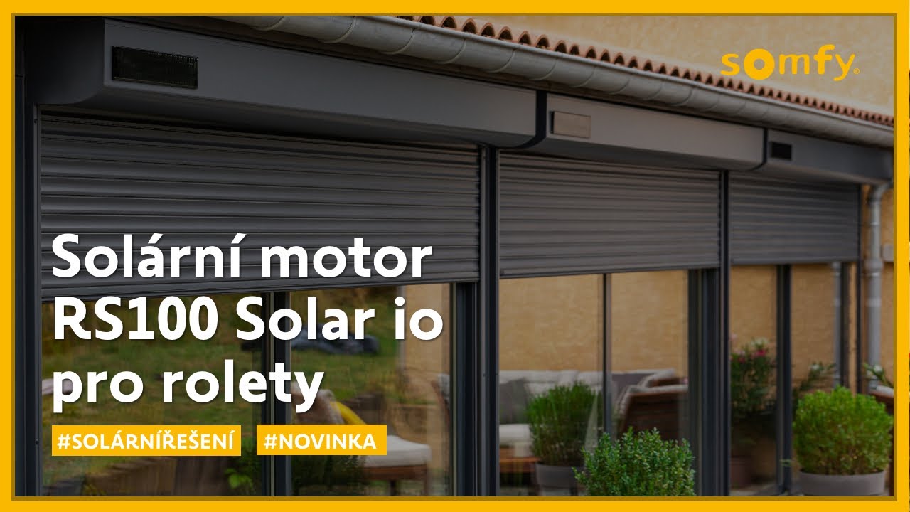 Solární motor RS100 Solar io pro rolety: tichý, chytrý a spolehlivý motor | Somfy
