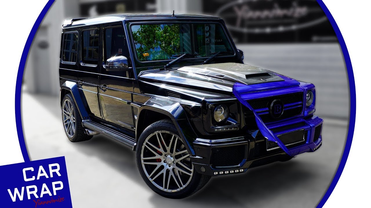 Mercedes G63 Brabus G Wagon Wrapped in Gloss Cosmic Blue