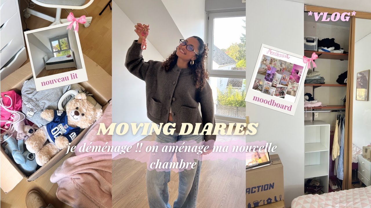 moving diaries | on aménage ma nouvelle chambre ensemble !! 📦🎀🧸ep1