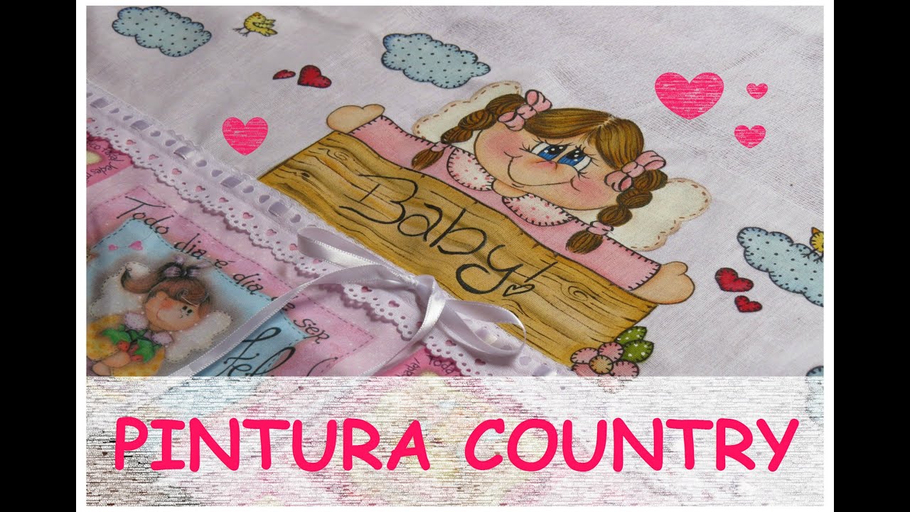 Aula: Aprendendo a pintar uma bonequinha country + cabelinho + olhinhos