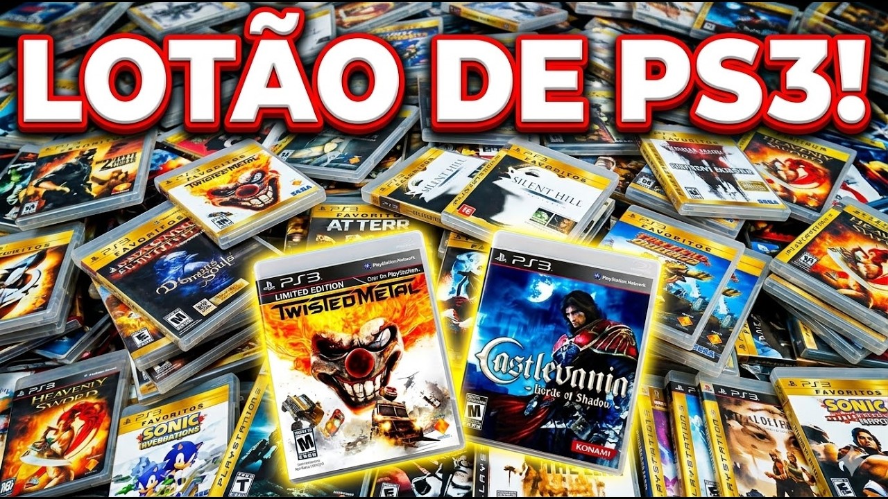 SÓ JOGO DIFERENTE! Abrindo um lote de PS3 recheado de raridades!