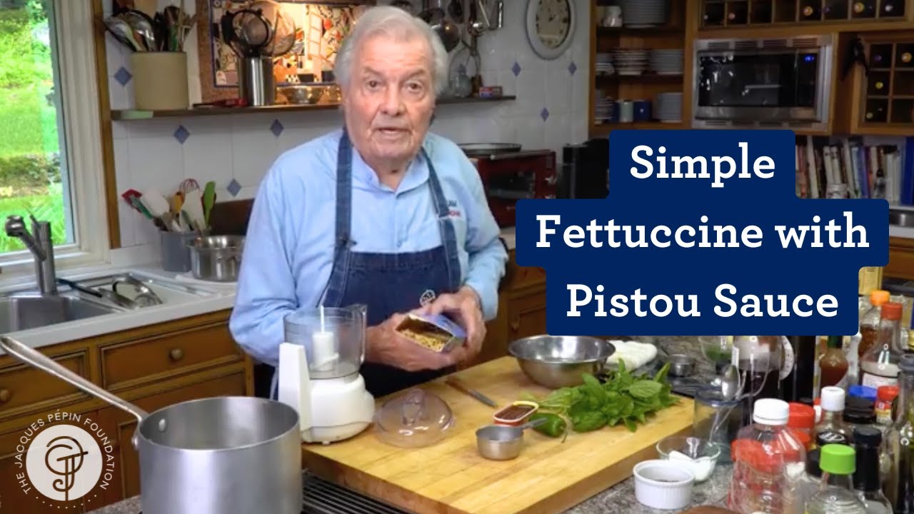 Simple Fettuccine with Pistou Sauce