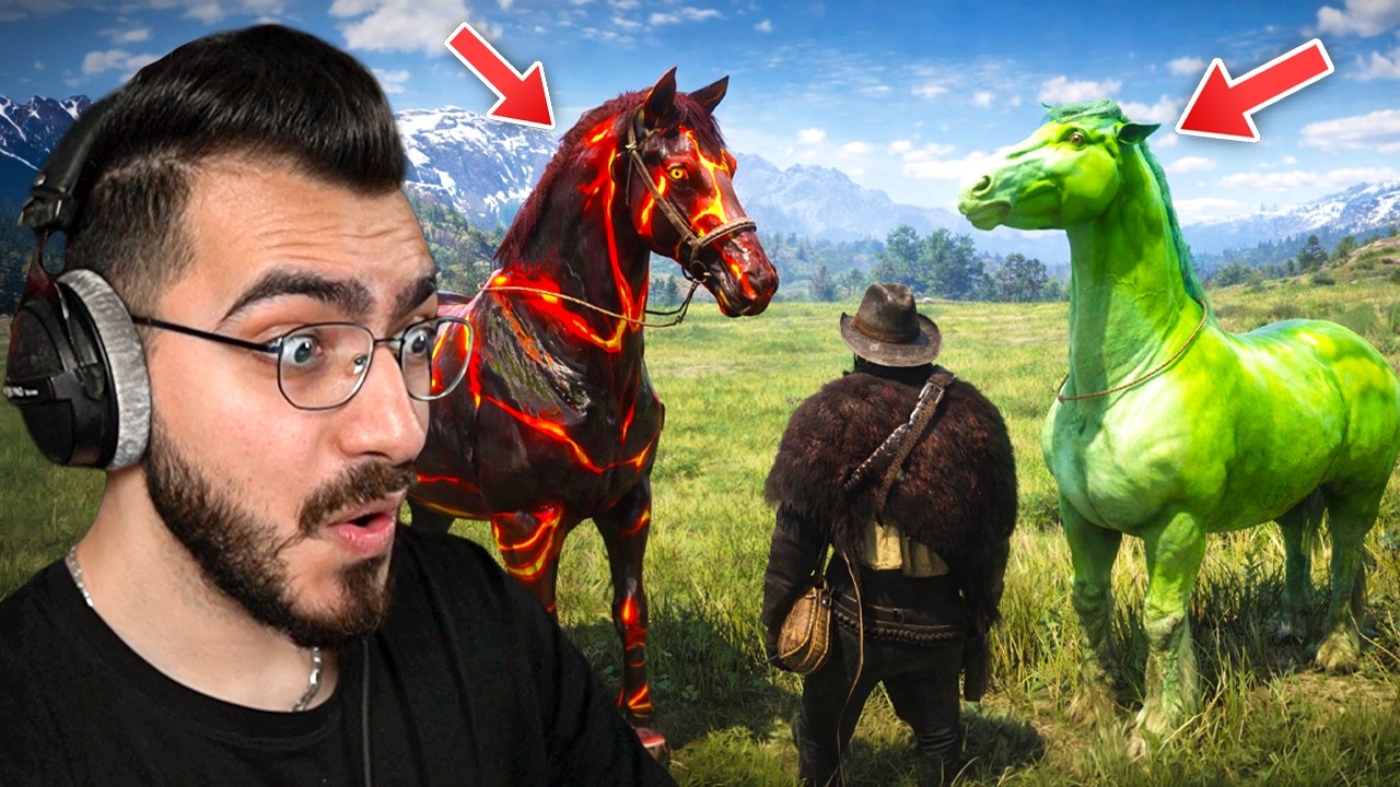 رحلة البحث على الاحصنة النادرة والاسطورية في ريد ديد 2 RDR2 🔥😱