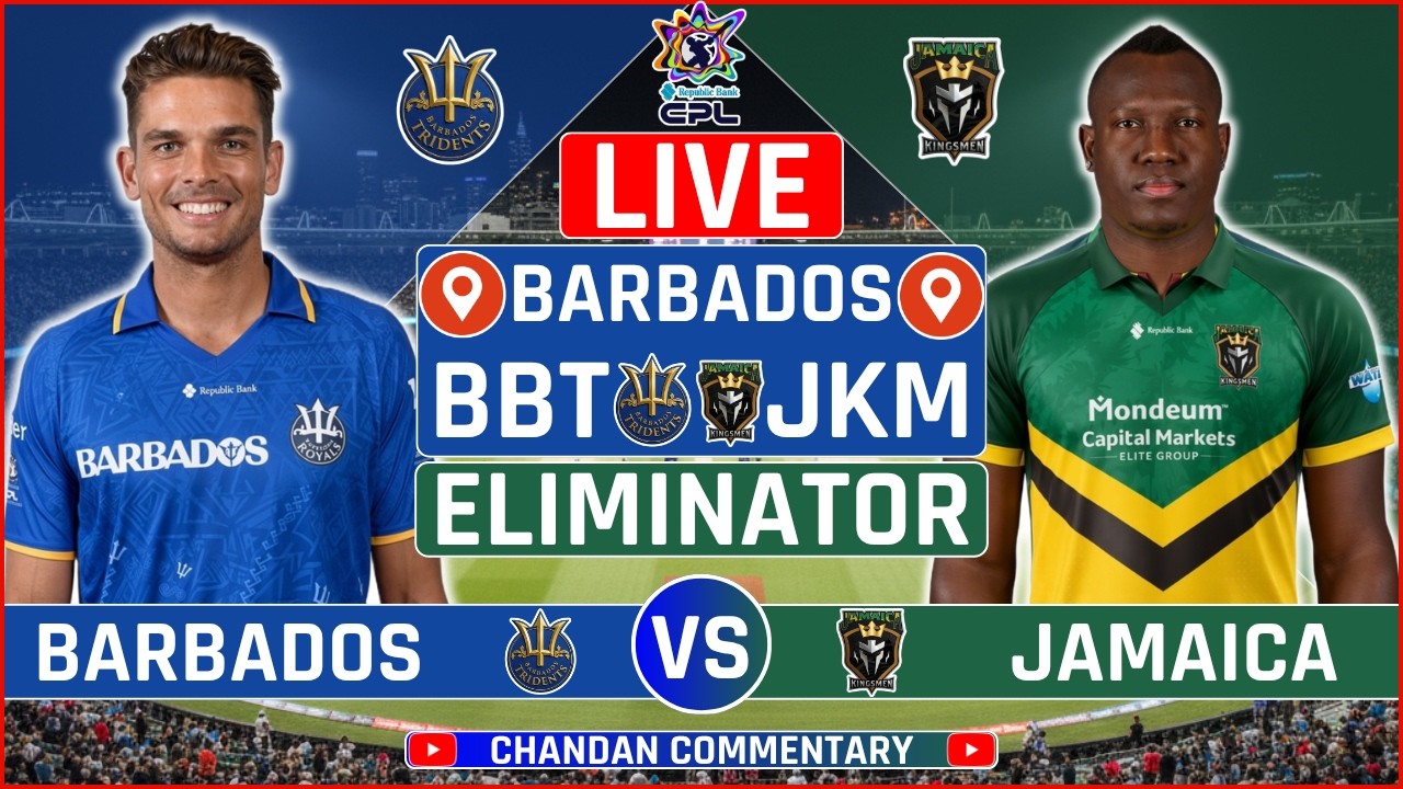 CPL Eliminator: Barbados Tridents vs Jamaica Kingsmen Live Score | BT vs JKM Live Audio Commentary