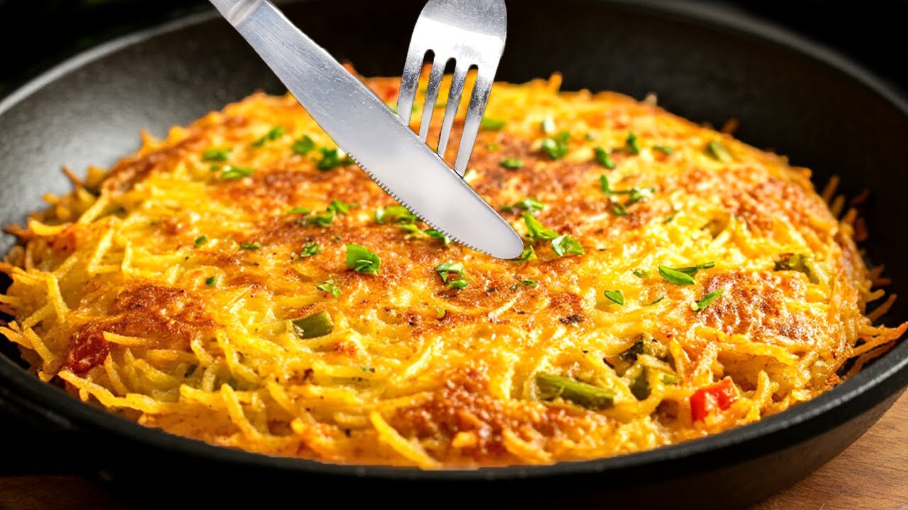 Nur geriebene Kartoffeln und 2 Eier! Das leckerste Kartoffelrezept!