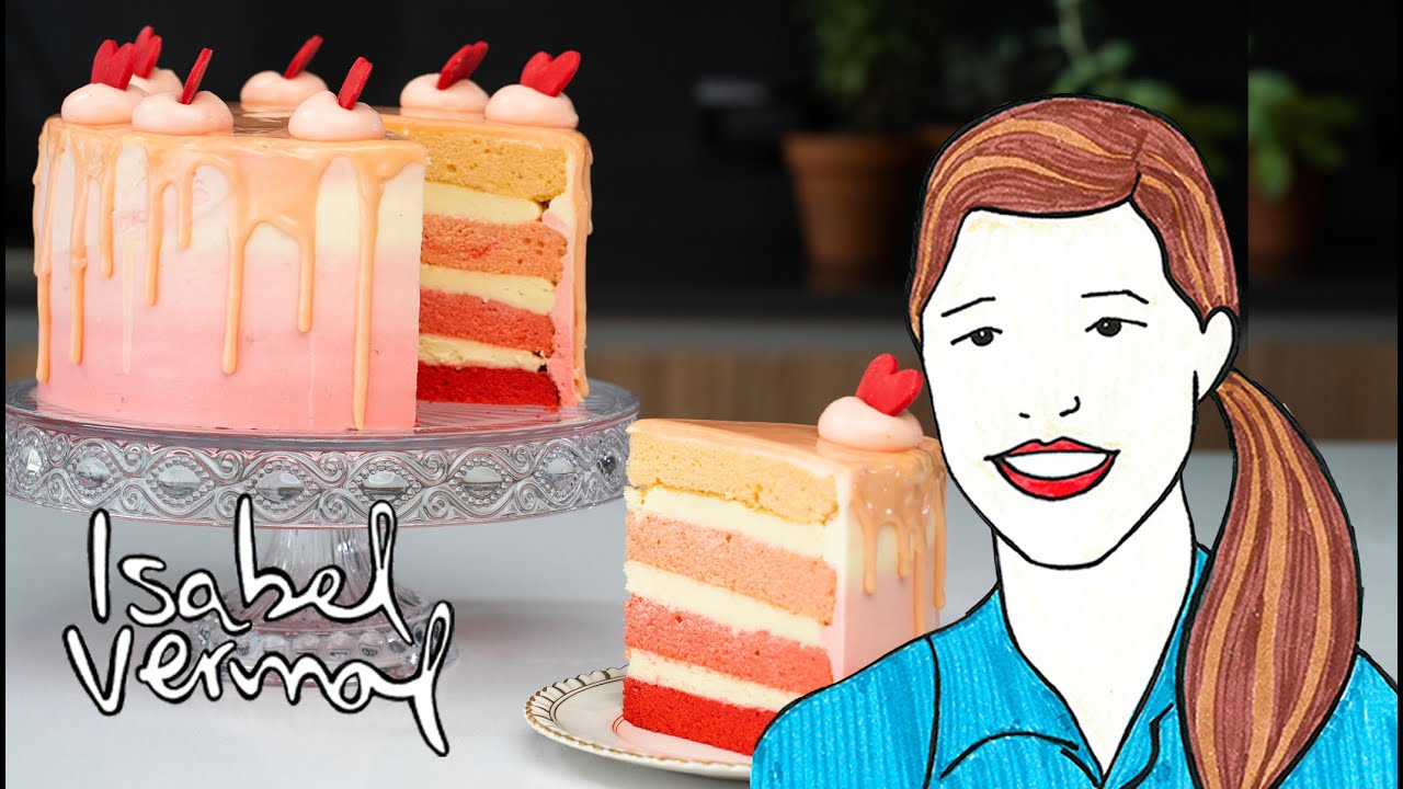 Drip cake de San Valentín