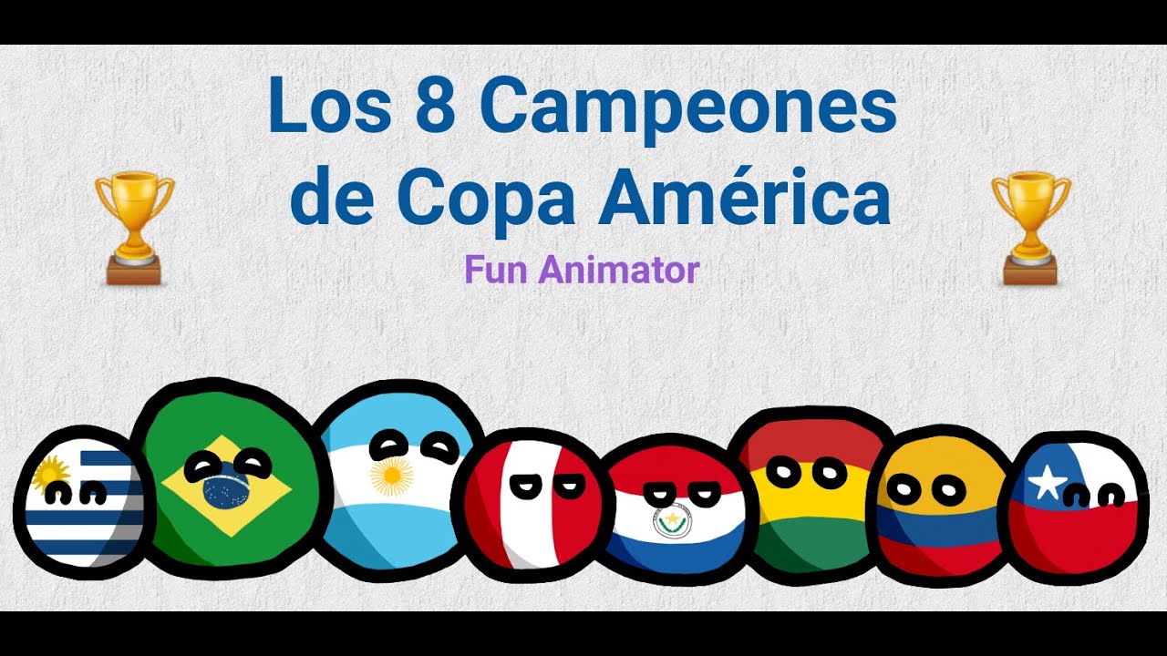 Los 8 Campeones de Copa America | Fun Animator