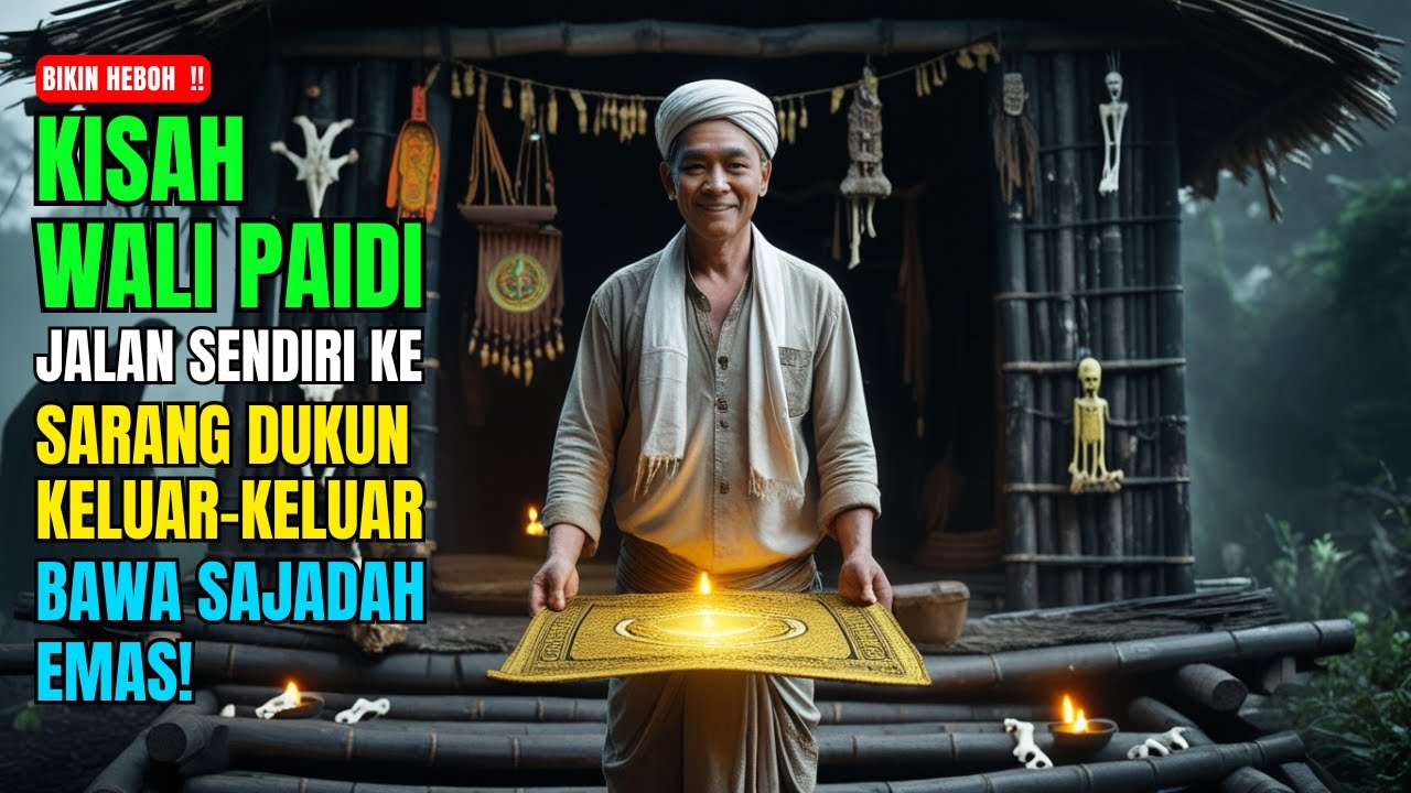 Bikin Heboh !! Kisah Wali Paidi Jalan Sendiri ke Sarang Dukun, Keluar-keluar bawa Sajadah Emas ..