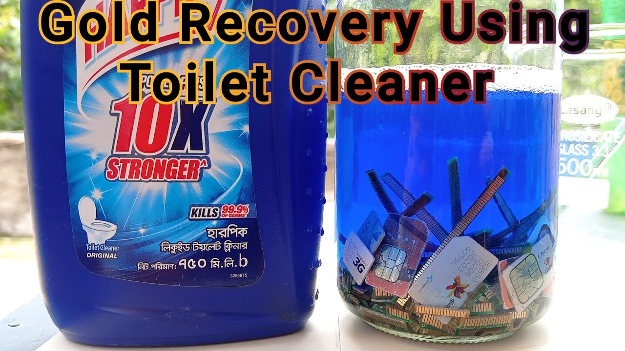 Gold Recovery Using Toilet Cleaner | Extracting Gold from Gold Fingers, SIM, Gold-Plated PCB