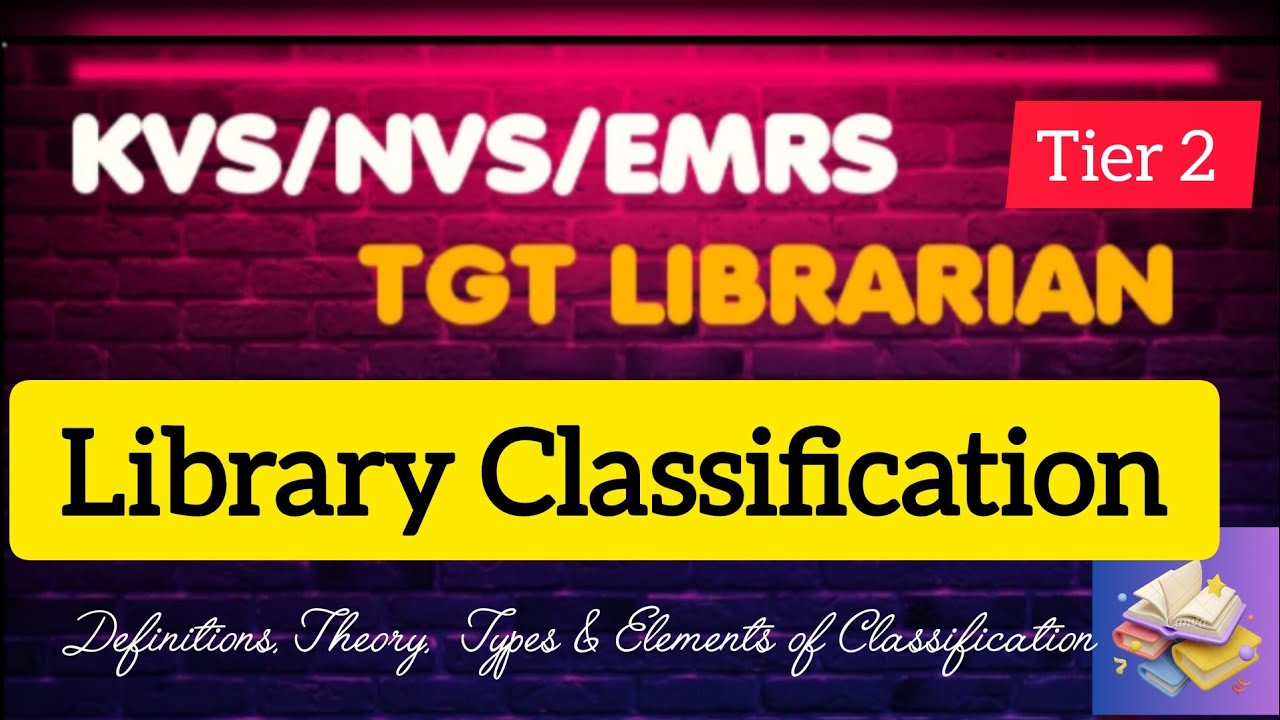 Library Classification (Unit 2) #emrs librarian
