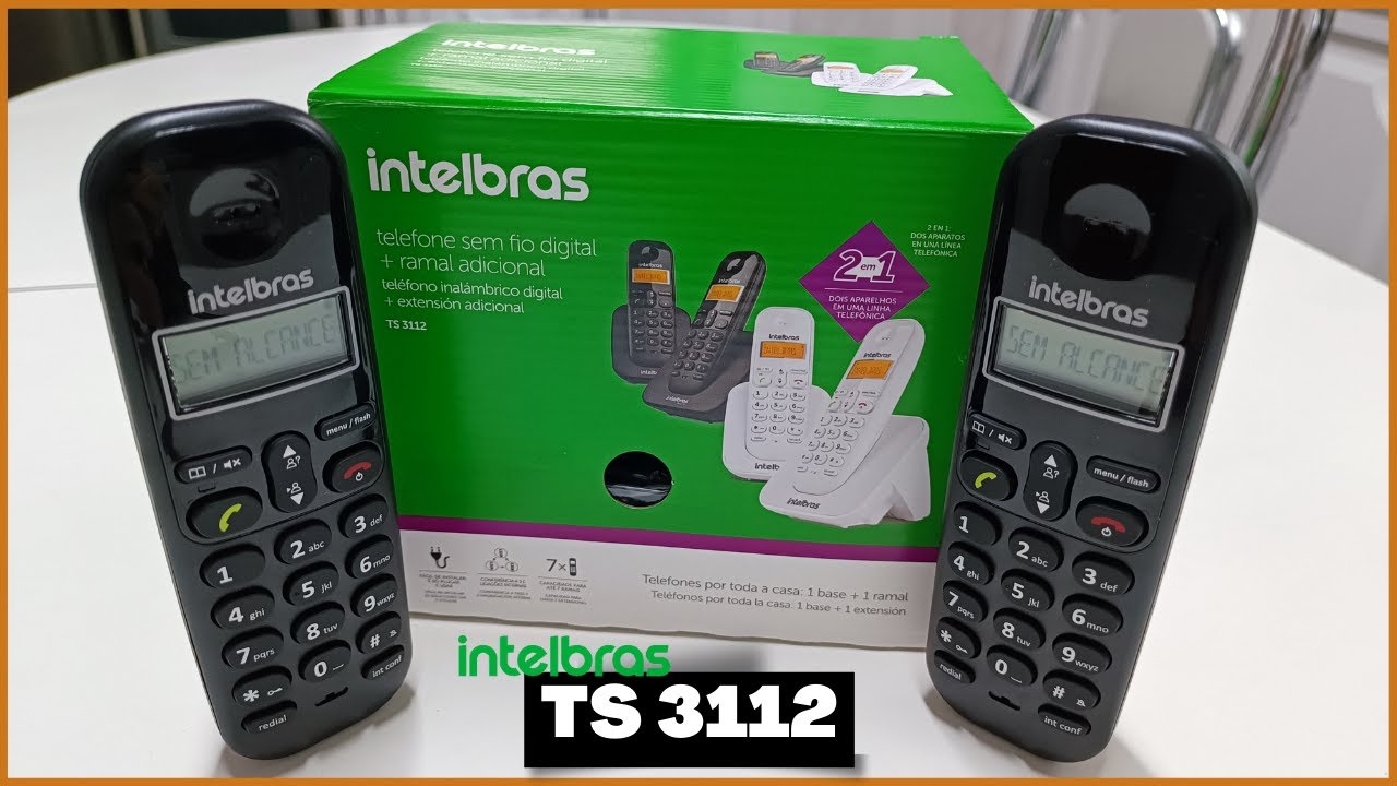 Telefone sem fio Intelbras TS 3112 | Unboxing e Instalação