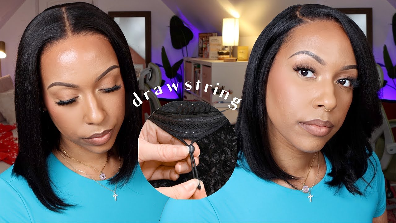 Everyday + Beginner Friendly! Under $100 Upgraded Drawstring Yaki Straight Bob Wig | ft. Nadula Hair