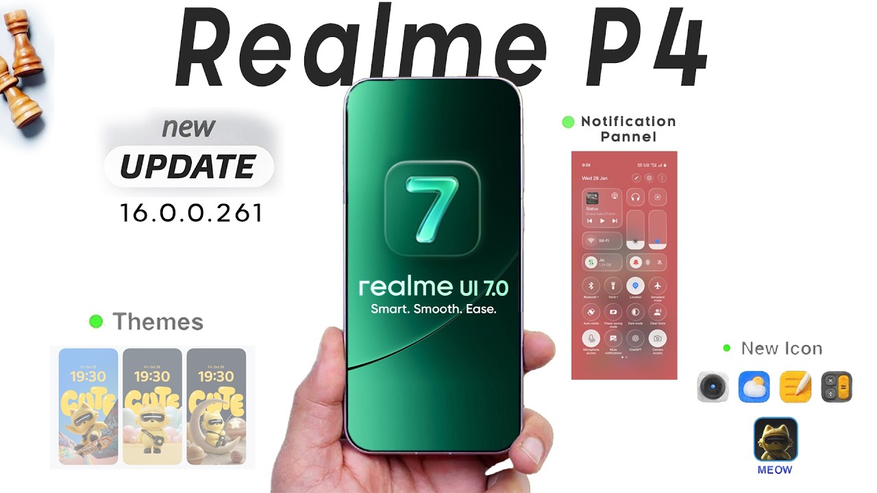 Realme P4 5G Realme UI 7.0 Update:Amazing Features | Android 16 Update | Realme 15 New Update🔥