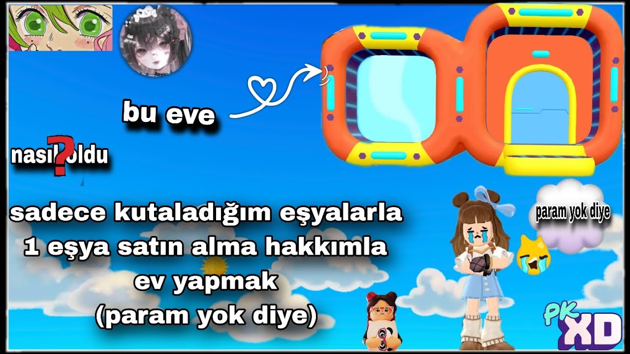 Sadece kutuladığım eşyalarla 1 eşya satın alma hakkımla ev yapmak (param yok diye) |nasıl oldu|pt 2?