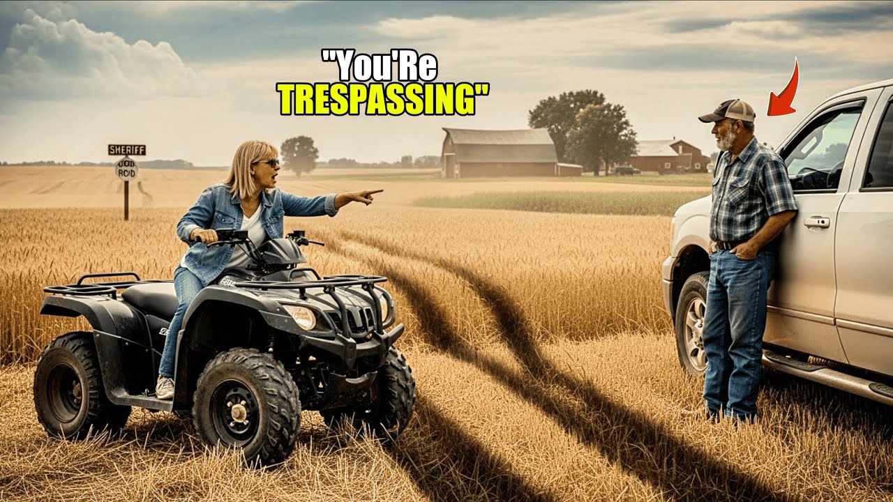 Karen Drives Her ATV Through My Fields Daily Screams "Trespassing" When I Follow On My Own Property!