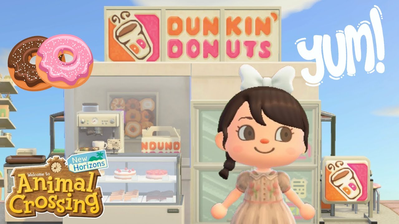 Build the Sweetest Animal Crossing City Ever with this Dunkin Donuts (speedbuild)