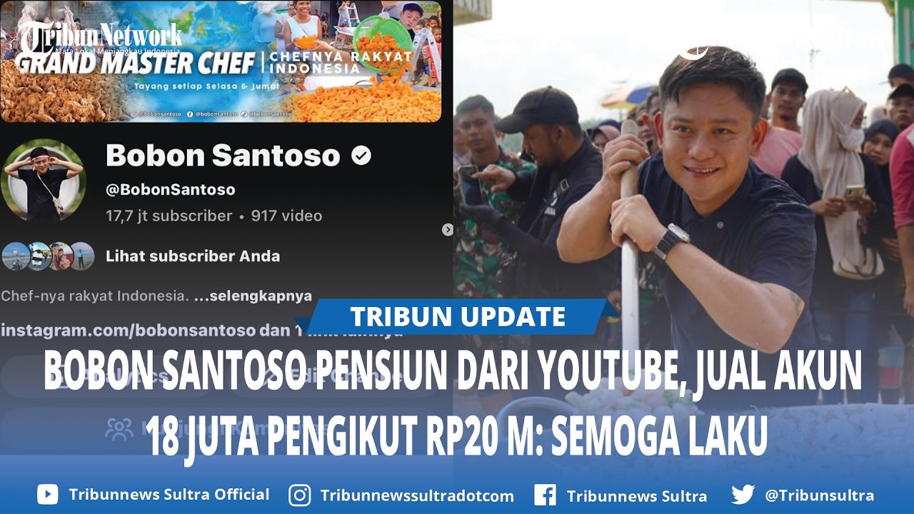 Selain Farida Nurhan, Bobon Santoso juga Ingin Pensiun dari Youtube, Jual Akun Rp20 M: Semoga Laku