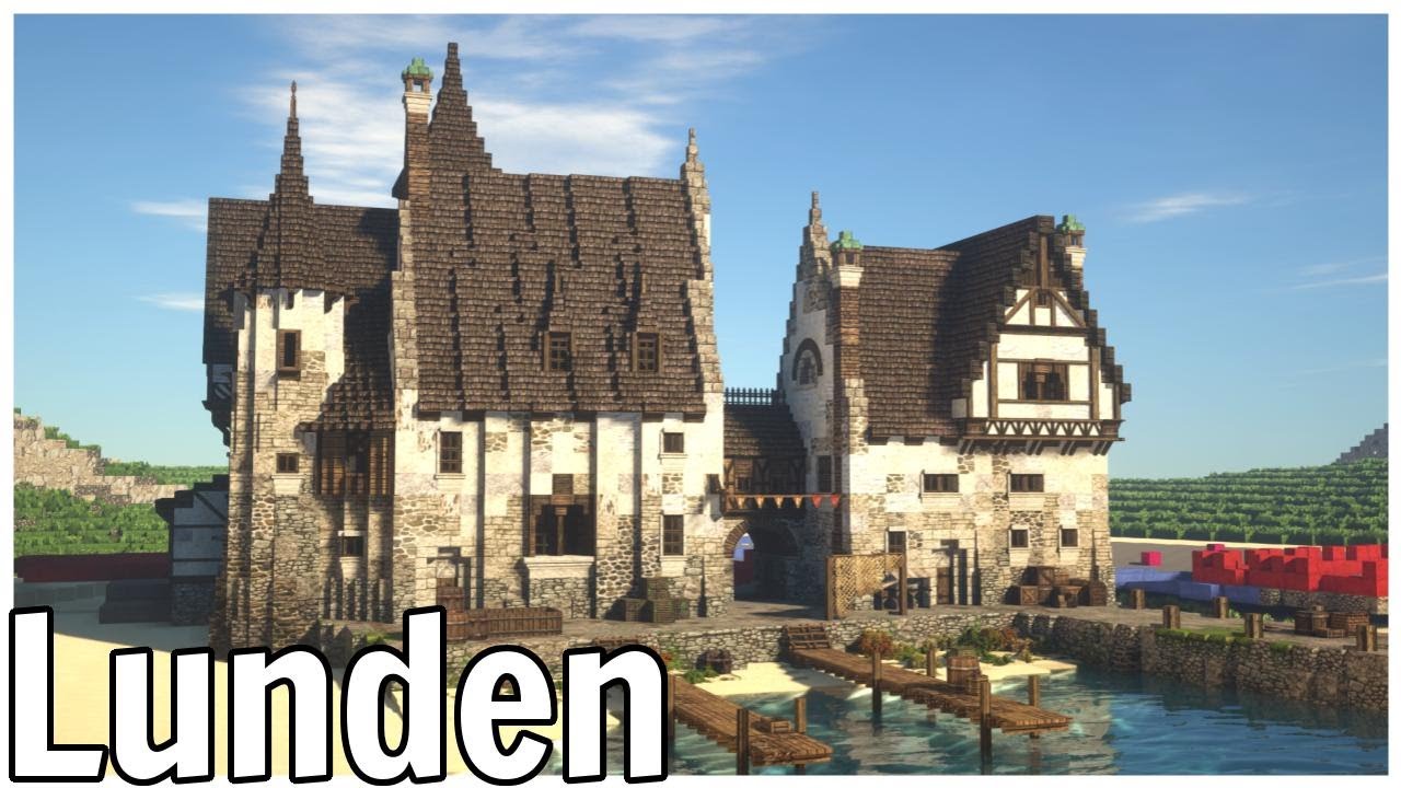 Building a Medieval Fishing Town in Minecraft - Lunden Part 1