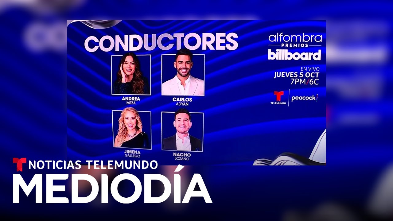 Los presentadores de la alfombra azul de los Billboard | Noticias Telemundo