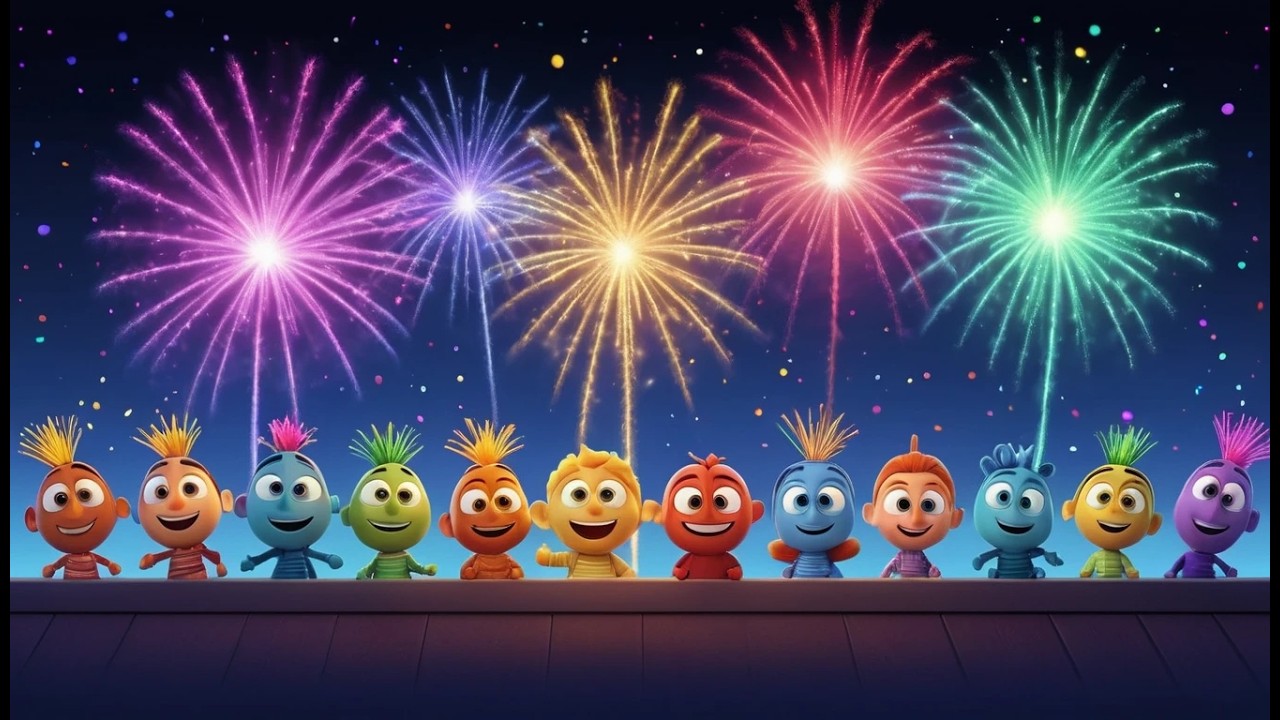 Twenty Little Toy Fireworks Go Pop Pop Pop | Celebration Sounds & Counting for Kids