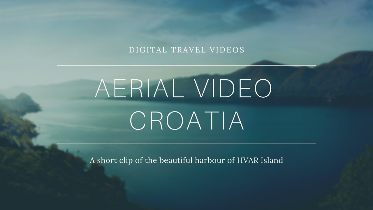Aerial video Hvar Island Croatia