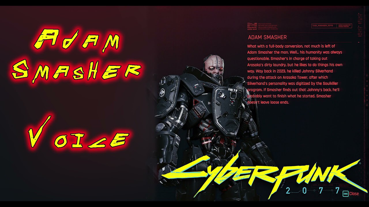 Cyberpunk 2077: Голос Адама Смэшера (босса)