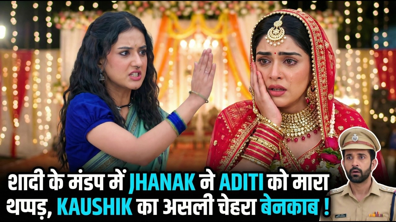 शादी के मंडप में JHANAK ने ADITI को मारा थप्पड़, KAUSHIK का असली चेहरा बेनकाब ! #jhanakserialupdate