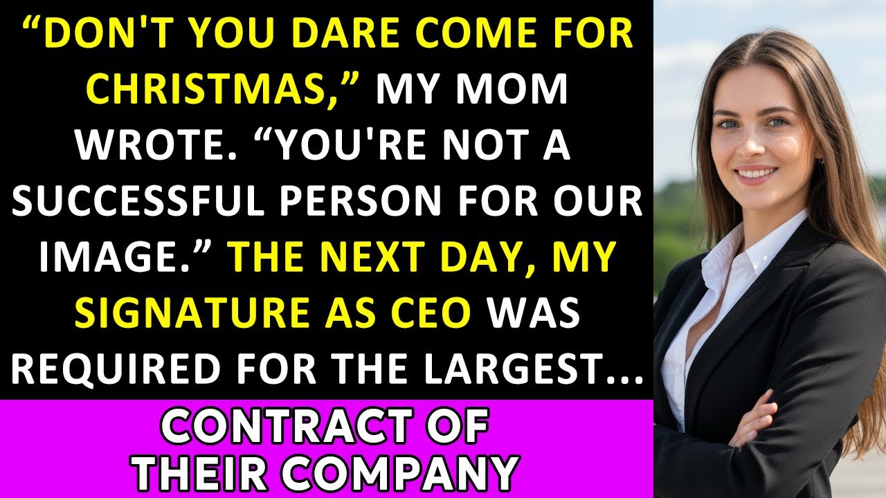 “Don't You Dare Come For Christmas,” My Mom Wrote—I Canceled Their Deal For A Large Sum.
