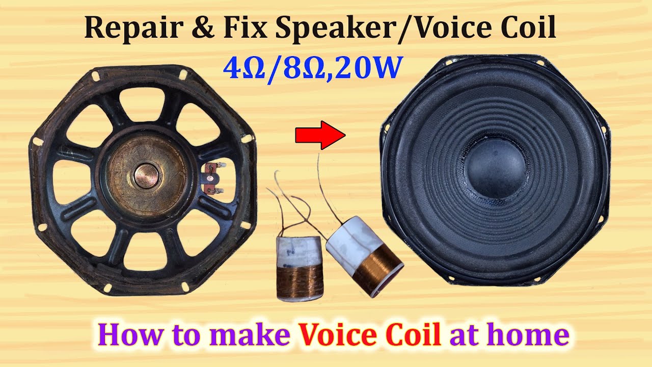 Repair & Fix Speaker/Make Voice Coil at Home