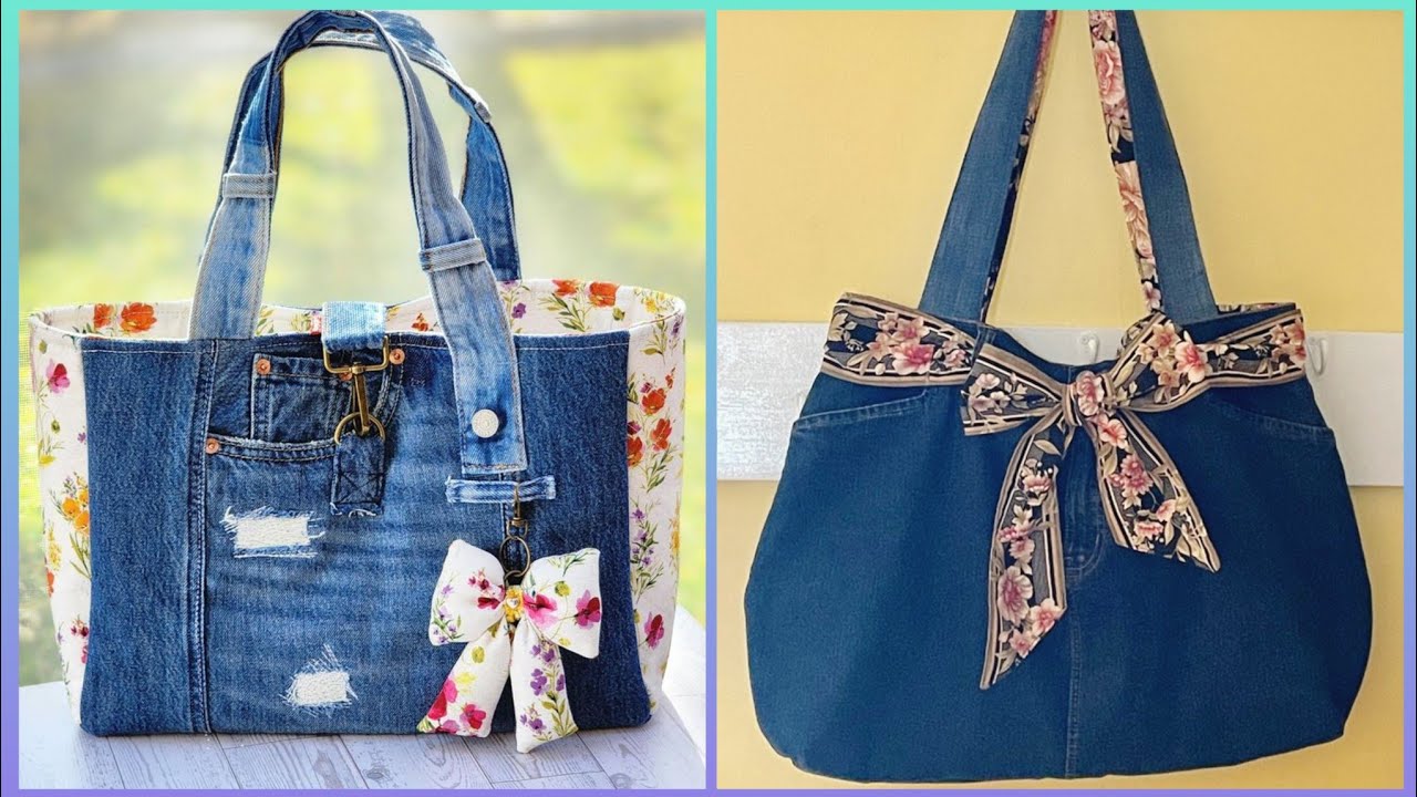 Handmade Recycled Denim Handbags & Purses 2026/Modern Denim Shoulder Bags