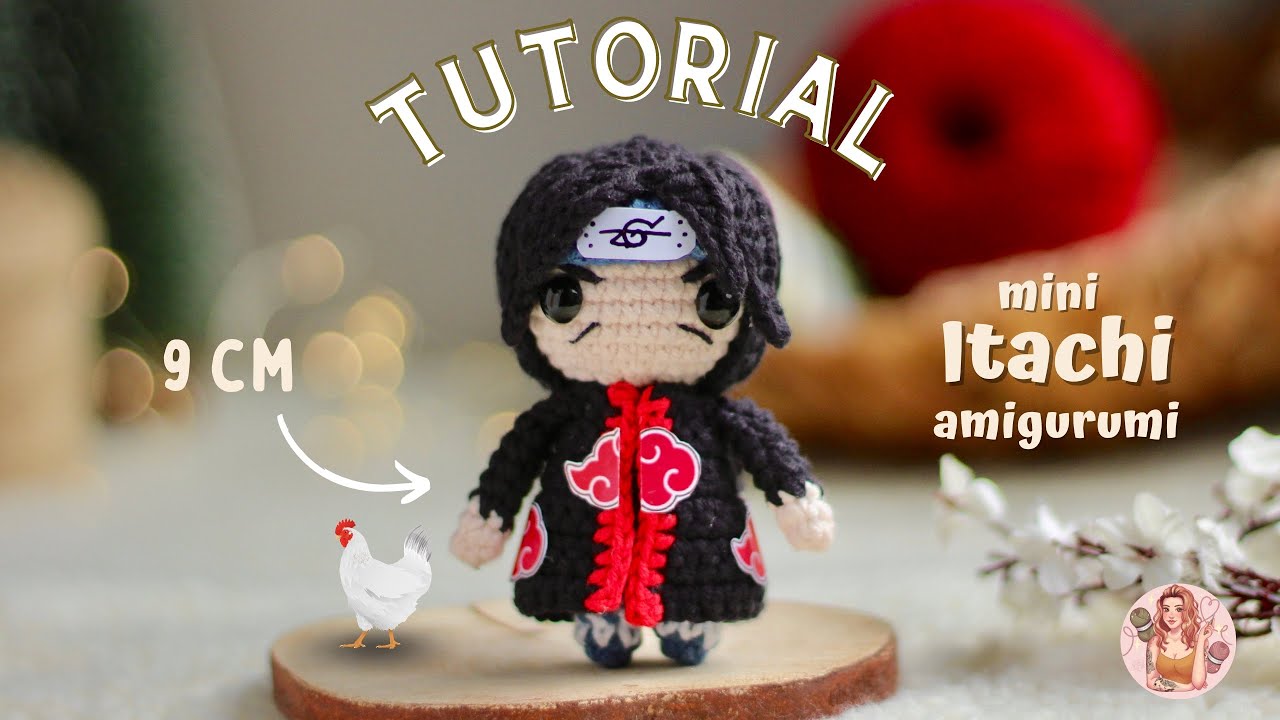TUTORIAL MINI ITACHI (AKATSUKI) AMIGURUMI - AMIGURUMIS DA VIT
