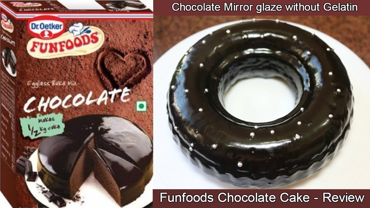 Funfoods Chocolate Cake Review & Mirror Glaze Recipe without Gelatin