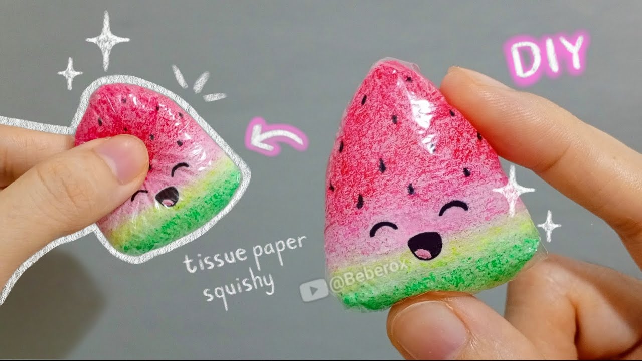 ✨ Tissue Paper DIY Squishy 🍉💖 | ASMR | Tutorial