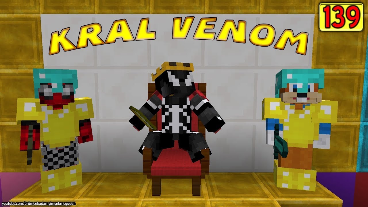 Venom Minecraft'ta Kral Örümcek Adam Gladyatör Örümcek Bebek Vezir 😅😱😜