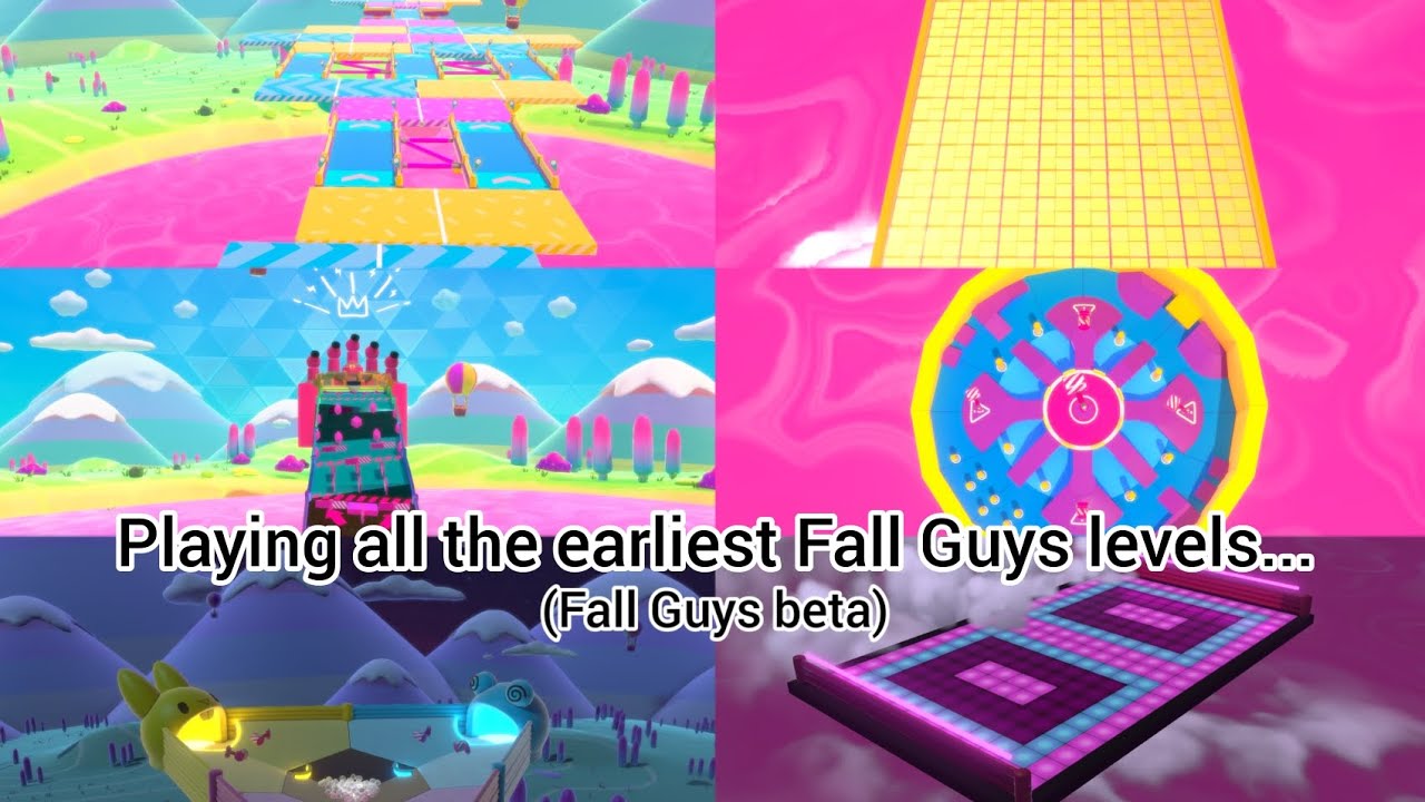 Playing all the earliest Fall Guys levels...(Fall Guys beta)