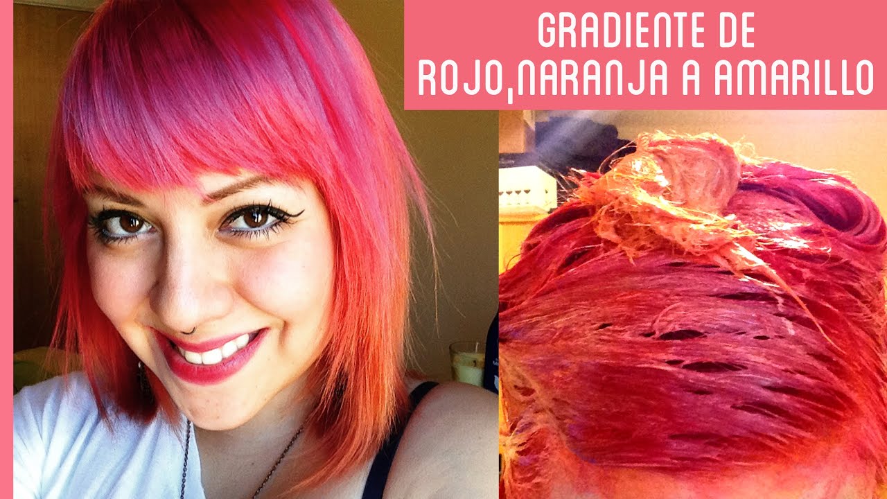 Cómo teñir el Cabello rojo ombre degradado en casa!