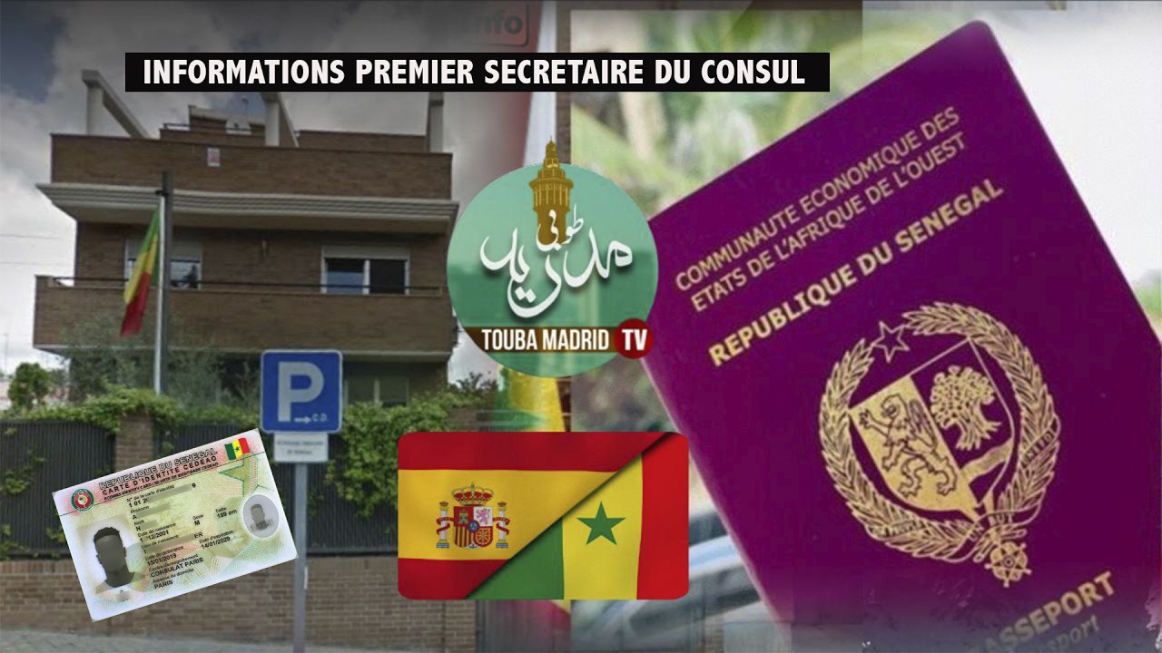 Informations importantes concernant les passeports à Madrid avec M. Seydou Sall, 1er S. du Consule.