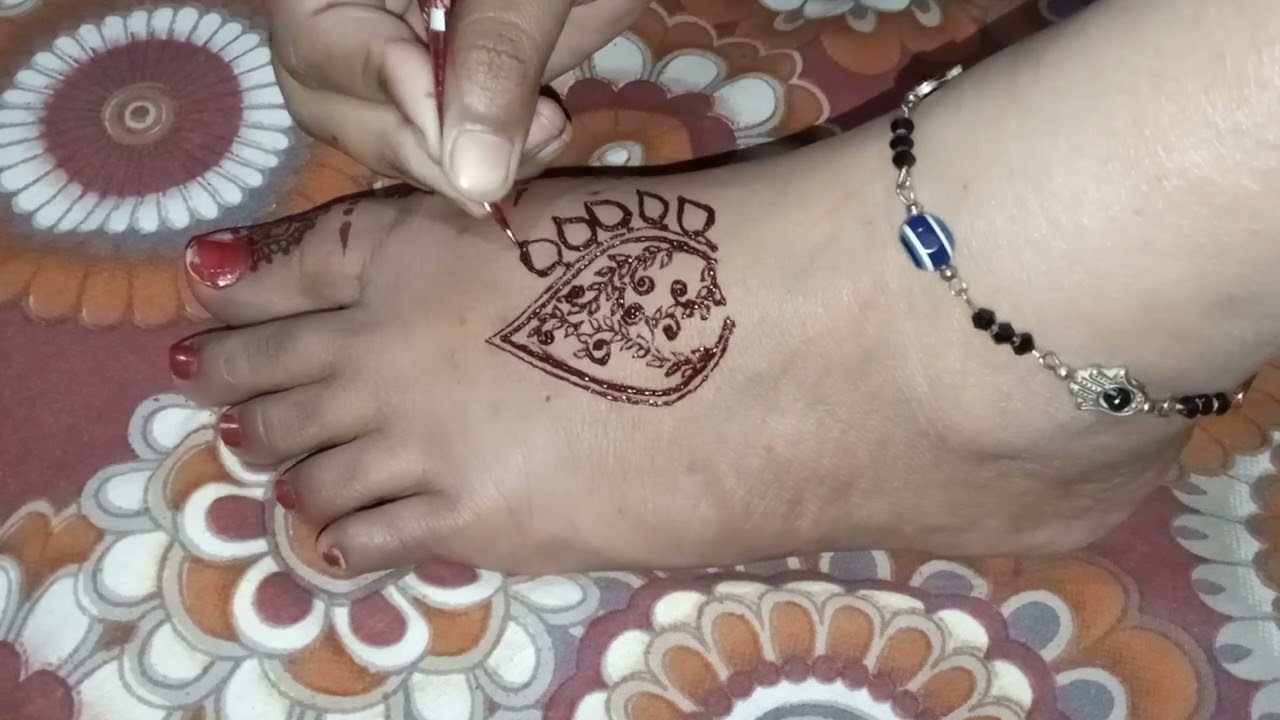 New Beautiful 🥰 Foot 🦶 Mehndi Design tutorial, #keepsupporting 