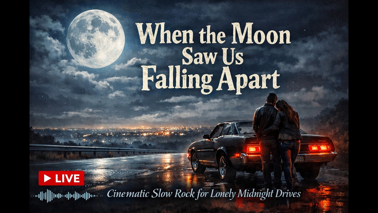 When the Moon Saw Us Falling Apart | Cinematic Slow Rock for Lonely Midnight Drives