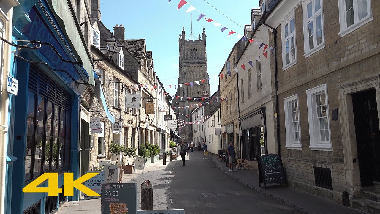 Cirencester Walk: Town Centre【4K】