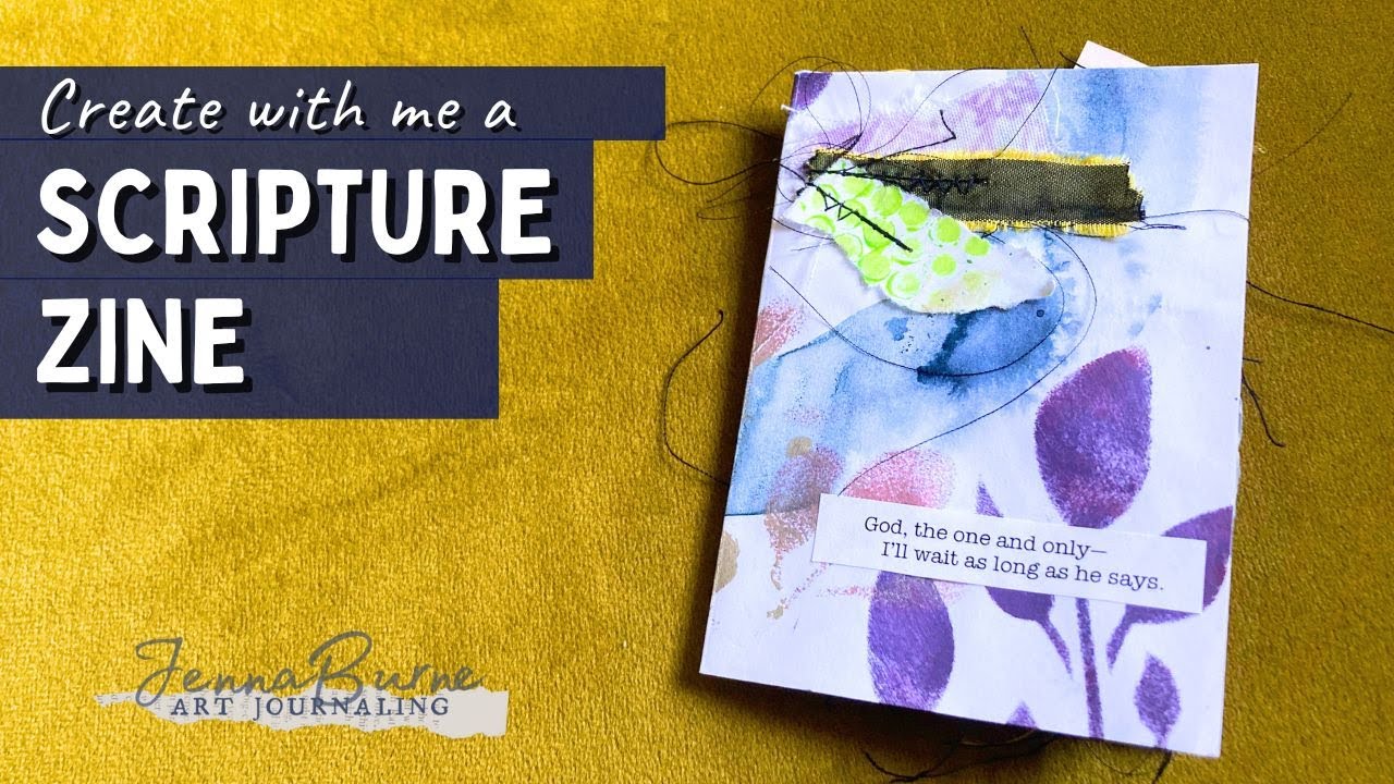 Make a Scripture Zine with me - Mini art journal with bible verse - Faith Art Journaling