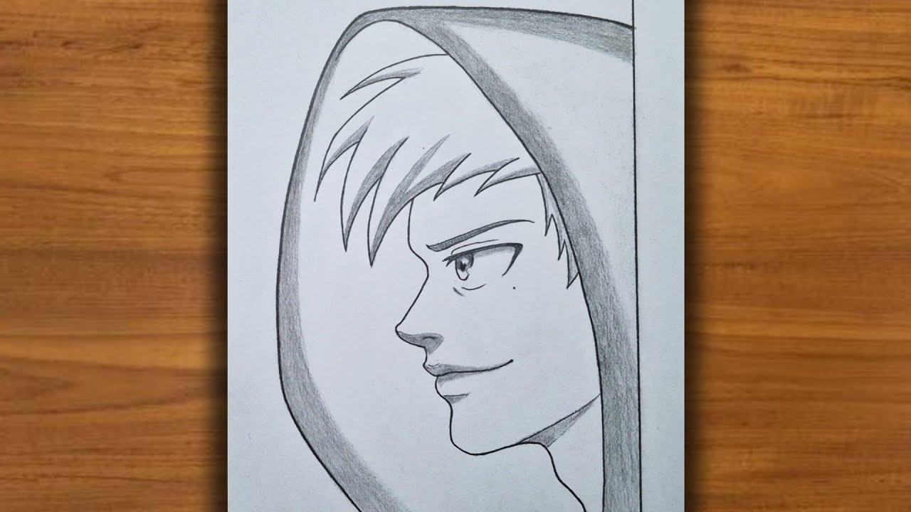 Easy drawing tutorial for beginners | How to draw a kid wearing a hoodie | How to draw anime boy 