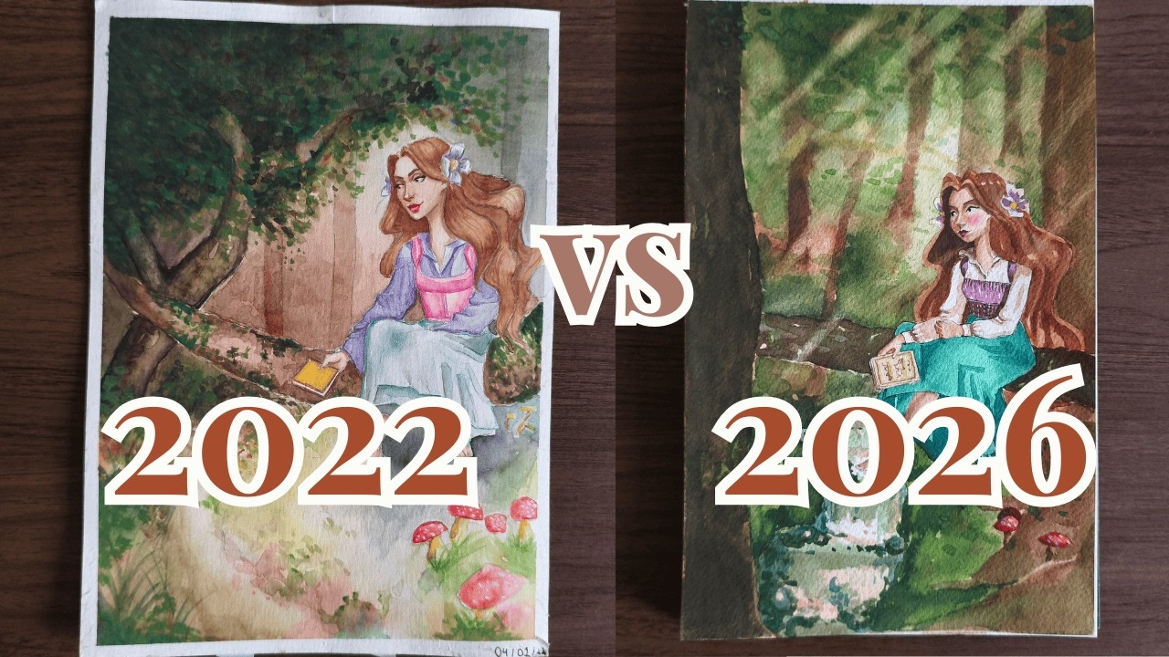 Minha Evolução na Aquarela | 2022 vs 2026