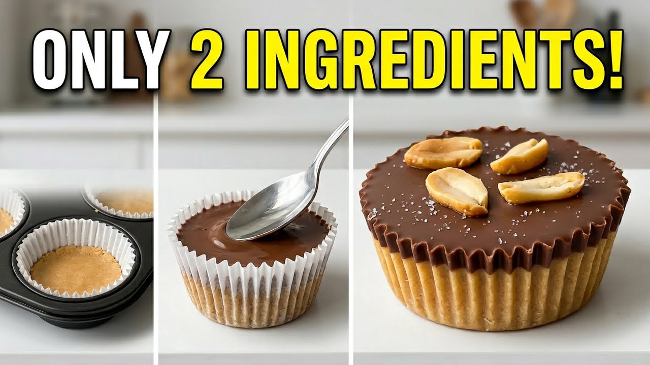 Homemade Peanut Butter Cups with Just 2 Ingredients!